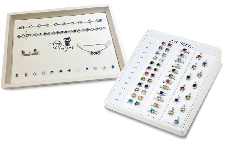 Birthstone jewelry trays